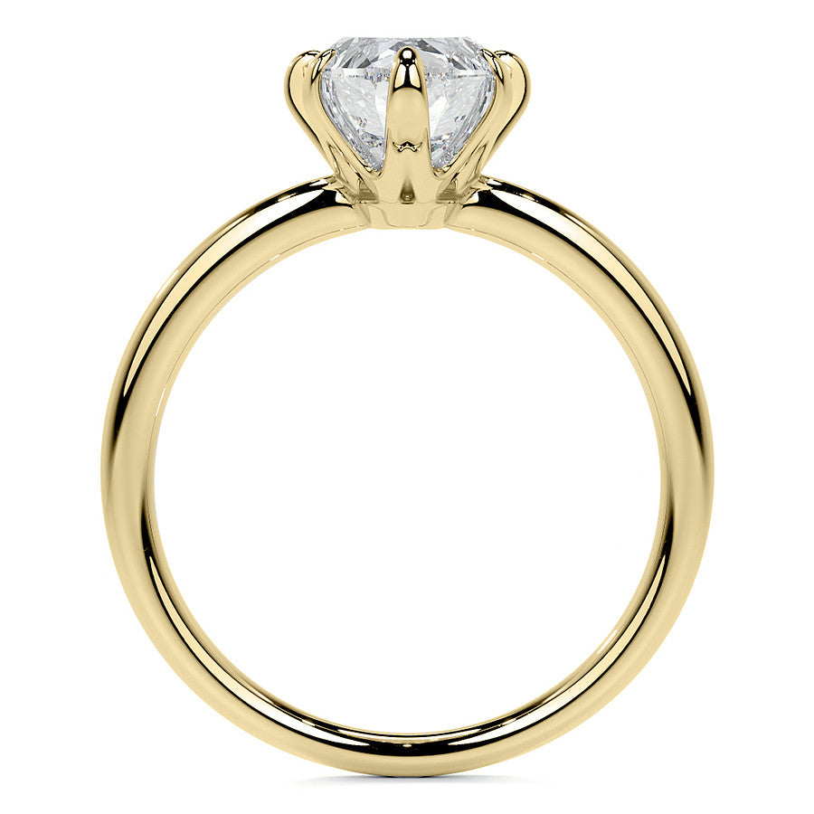 1.5mm Petite Pear Moissanite Solitaire Ring