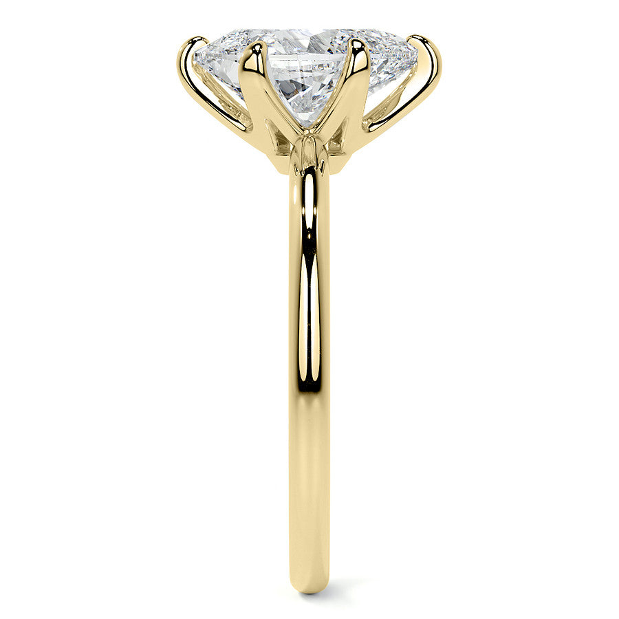 1.5mm Petite Pear Moissanite Solitaire Ring