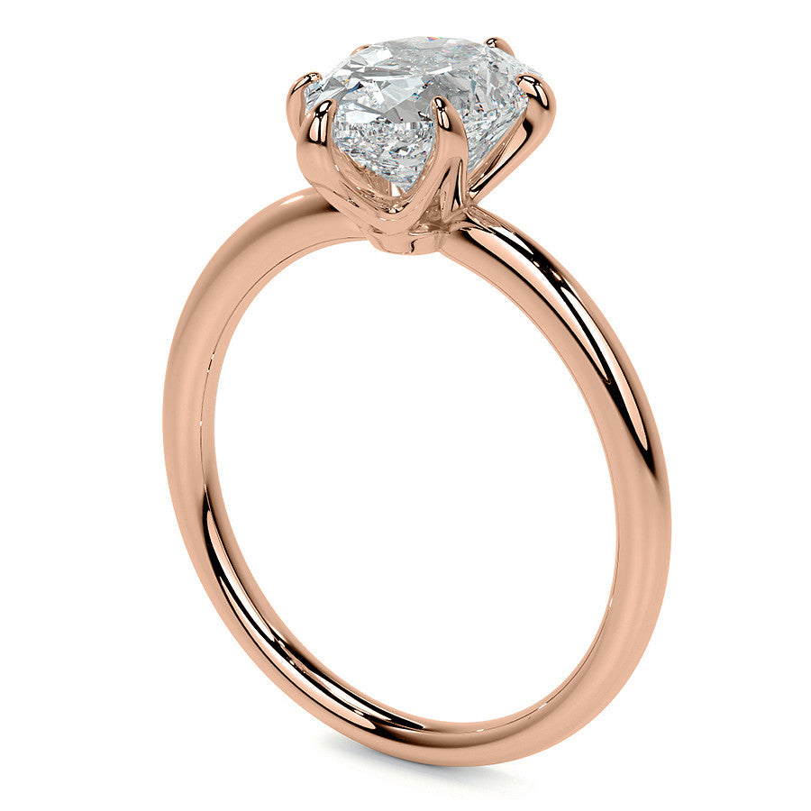 1.5mm Petite Pear Moissanite Solitaire Ring
