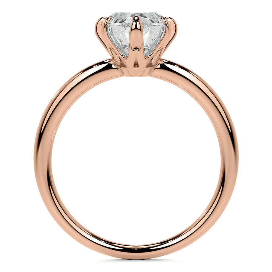 1.5mm Petite Pear Moissanite Solitaire Ring