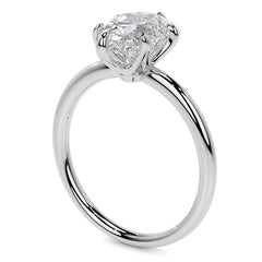 1.5mm Petite Pear Moissanite Solitaire Ring