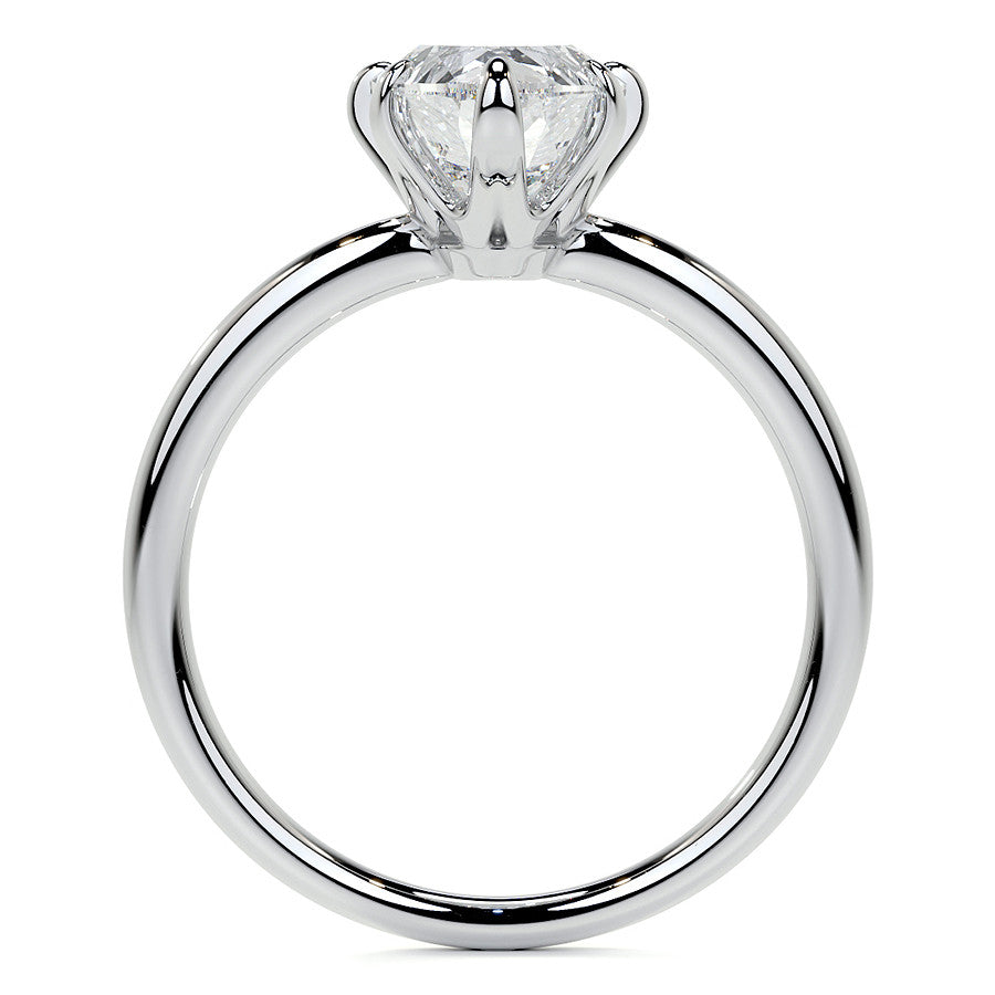 1.5mm Petite Pear Moissanite Solitaire Ring