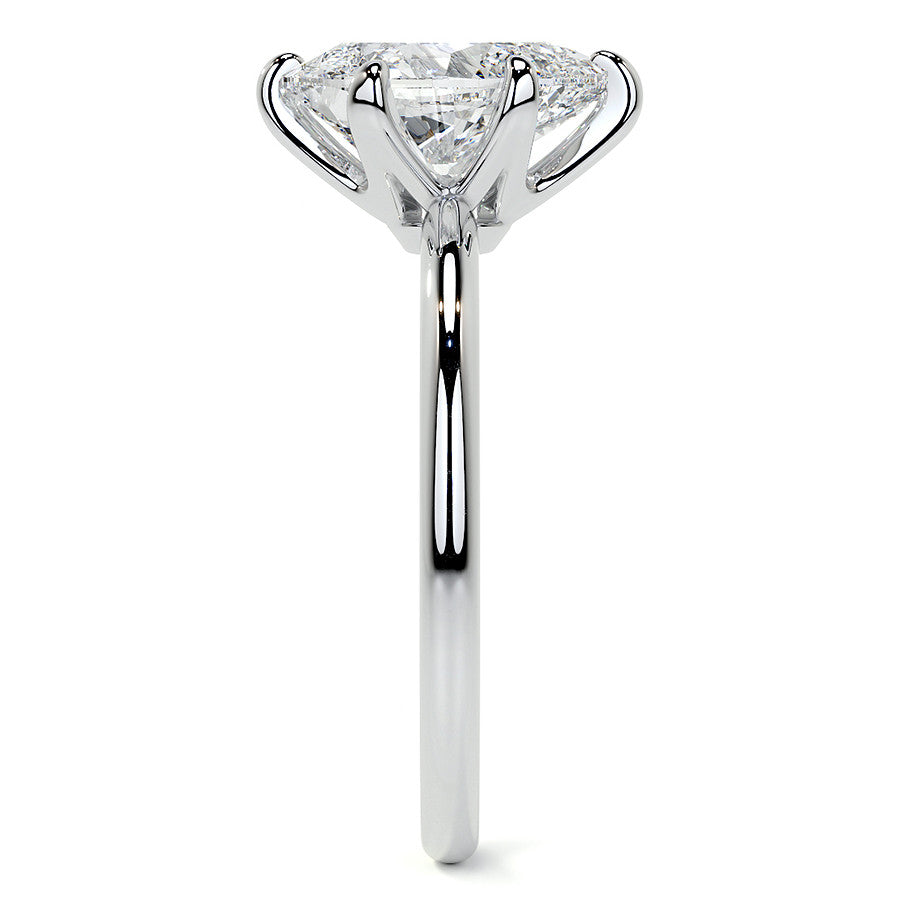 1.5mm Petite Pear Moissanite Solitaire Ring