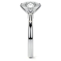 6-Prong Cathedral Round Brilliant Moissanite Solitaire Ring