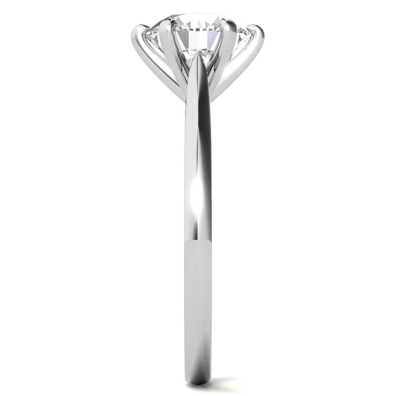 Round Cathedral 6-Prong Moissanite Solitaire