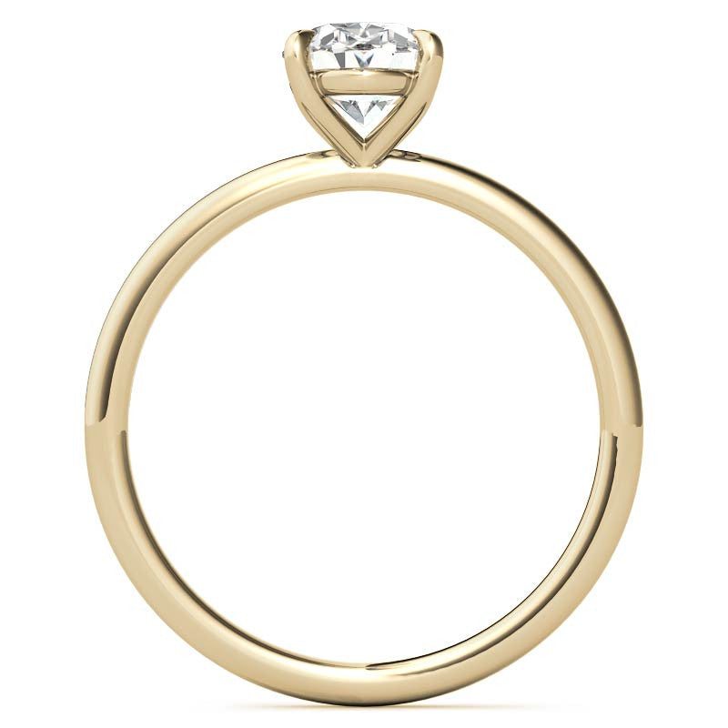 Oval Moissanite Petite Solitaire Ring