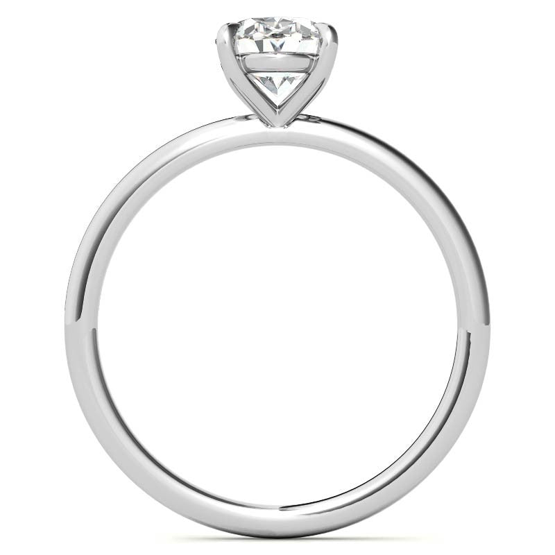 Oval Moissanite Petite Solitaire Ring