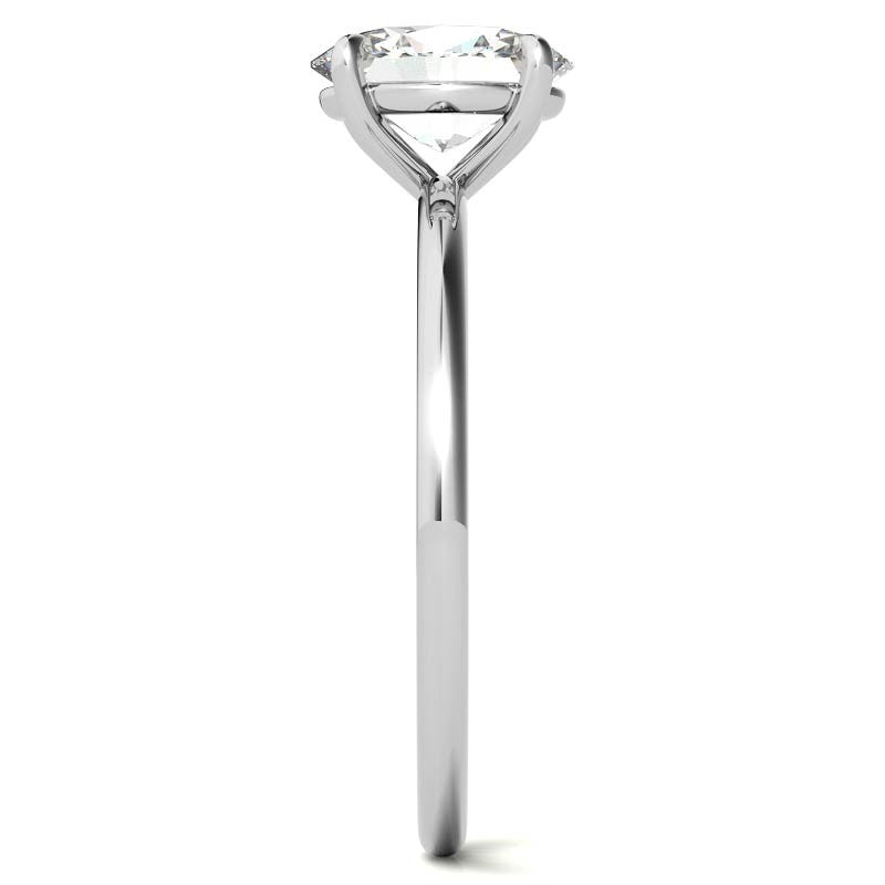Oval Moissanite Petite Solitaire Ring