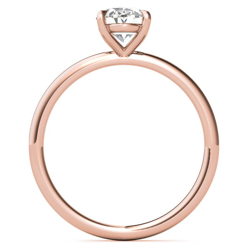 Oval Moissanite Petite Solitaire Ring