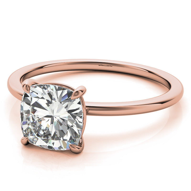 Cushion Moissanite Petite Solitaire Ring