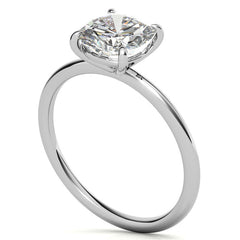 Cushion Moissanite Petite Solitaire Ring