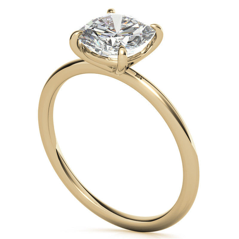 Cushion Moissanite Petite Solitaire Ring