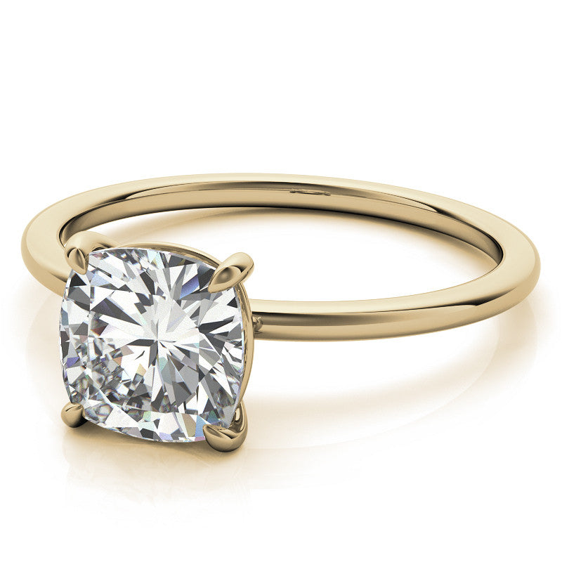 Cushion Moissanite Petite Solitaire Ring