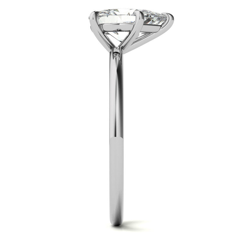 Pear Moissanite Petite Solitaire Ring