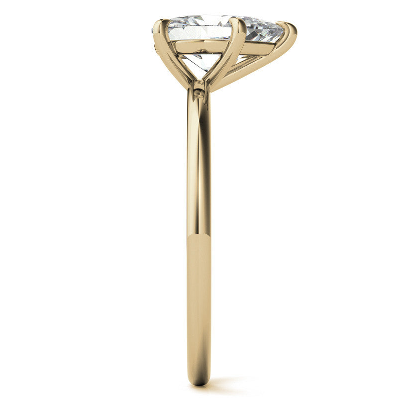 Pear Moissanite Petite Solitaire Ring