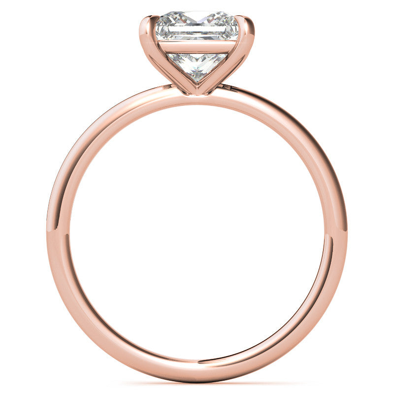 Princess cut Moissanite Petite Solitaire Ring