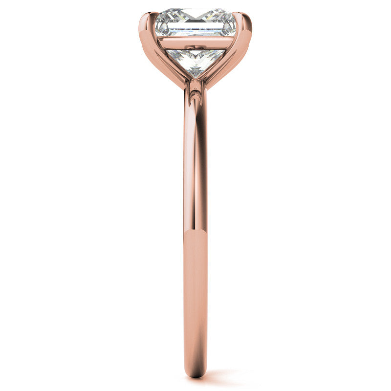 Princess cut Moissanite Petite Solitaire Ring