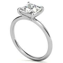Princess cut Moissanite Petite Solitaire Ring