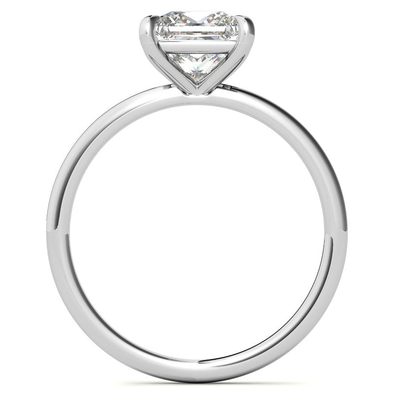 Princess cut Moissanite Petite Solitaire Ring