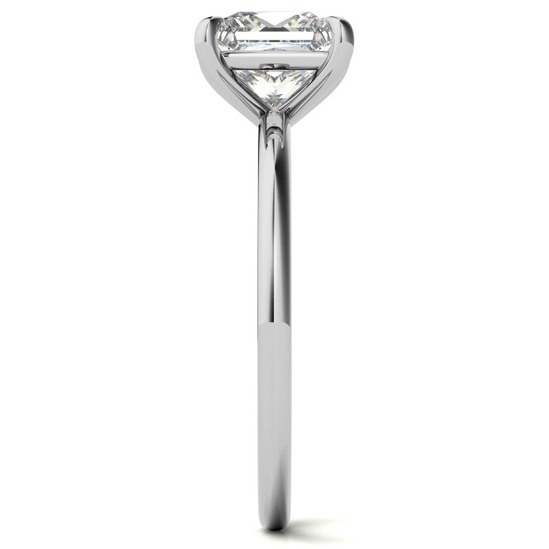 Princess cut Moissanite Petite Solitaire Ring