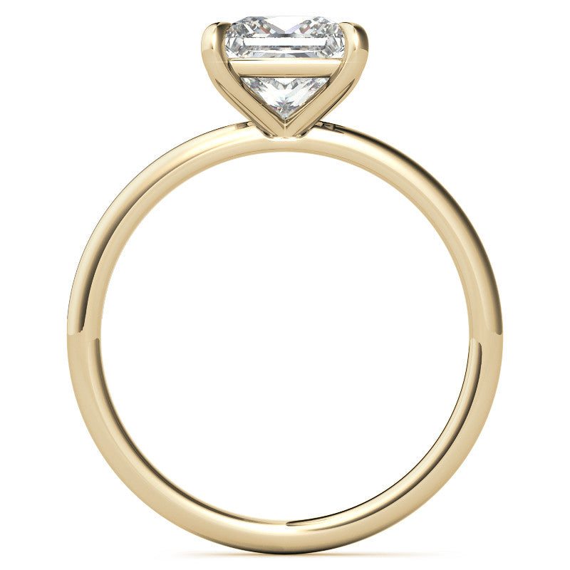 Princess cut Moissanite Petite Solitaire Ring