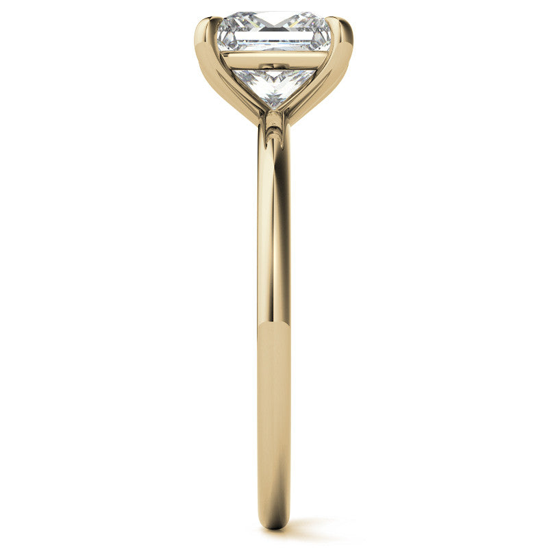 Princess cut Moissanite Petite Solitaire Ring