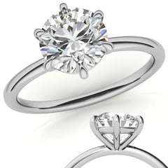 Round Brilliant Moissanite Petite Solitaire Ring