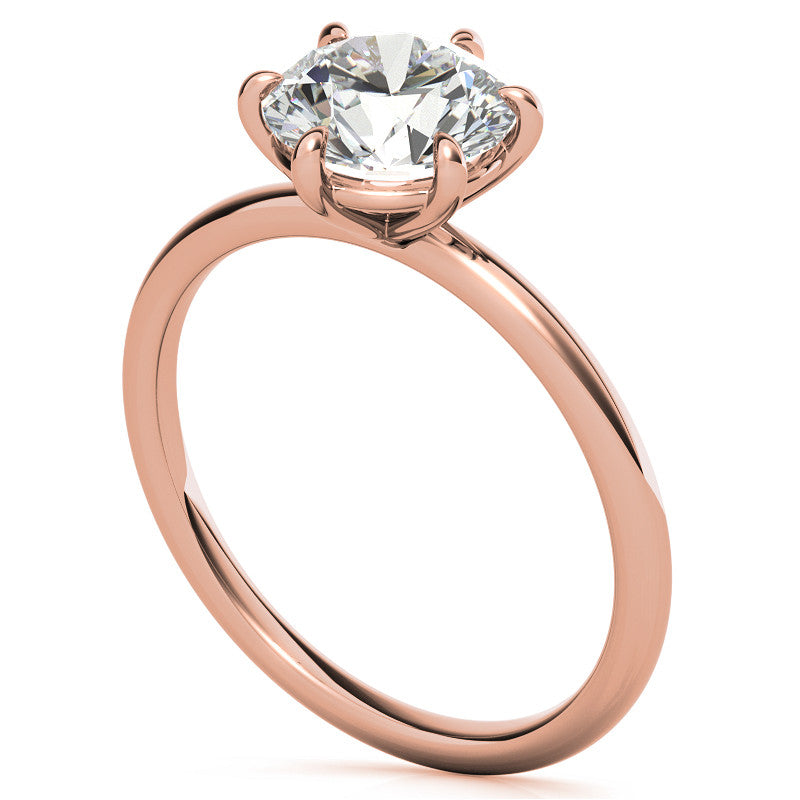 Round Brilliant Moissanite Petite Solitaire Ring