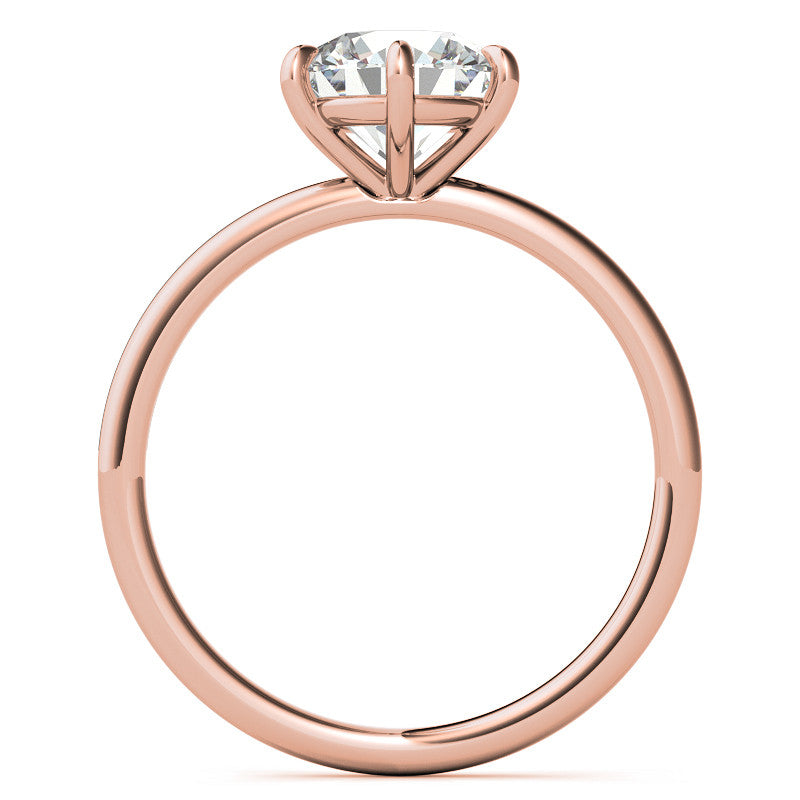 Round Brilliant Moissanite Petite Solitaire Ring
