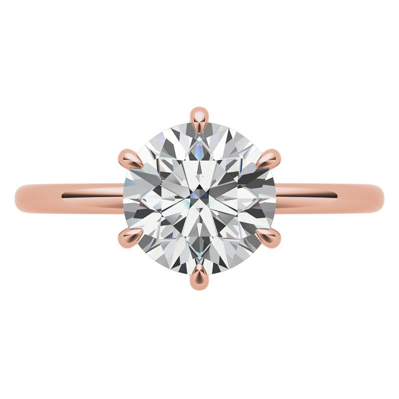 Round Brilliant Moissanite Petite Solitaire Ring
