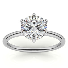 Round Brilliant Moissanite Petite Solitaire Ring