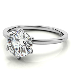 Round Brilliant Moissanite Petite Solitaire Ring