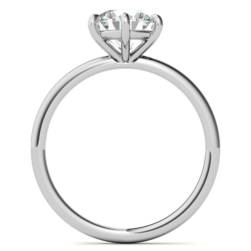 Round Brilliant Moissanite Petite Solitaire Ring