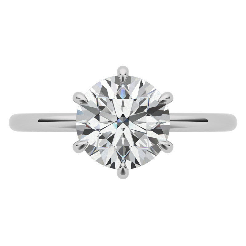 Round Brilliant Moissanite Petite Solitaire Ring