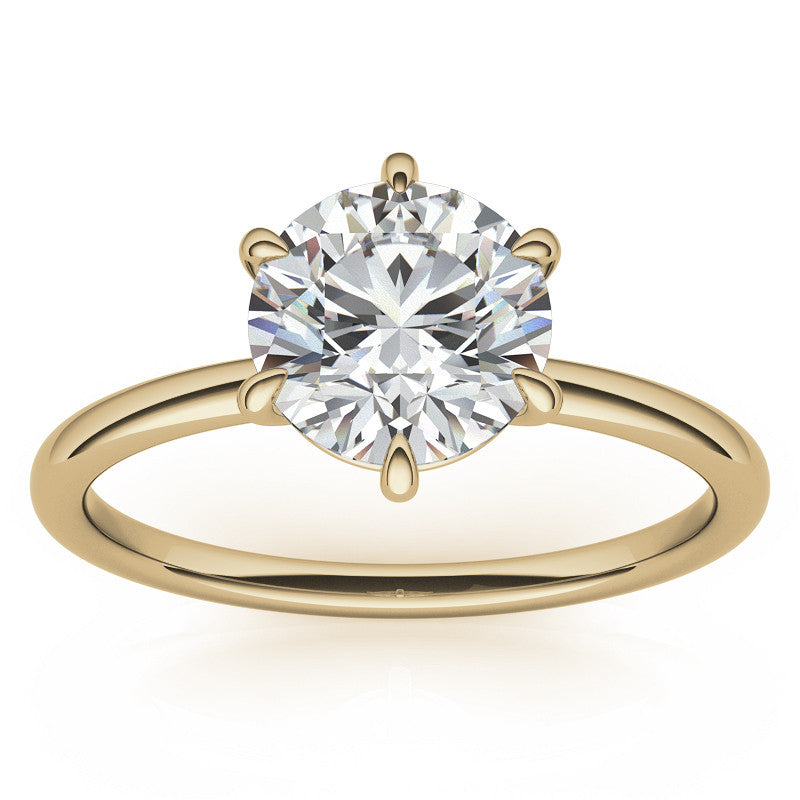 Round Brilliant Moissanite Petite Solitaire Ring