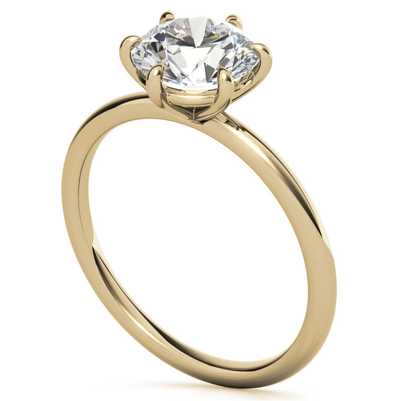 Round Brilliant Moissanite Petite Solitaire Ring