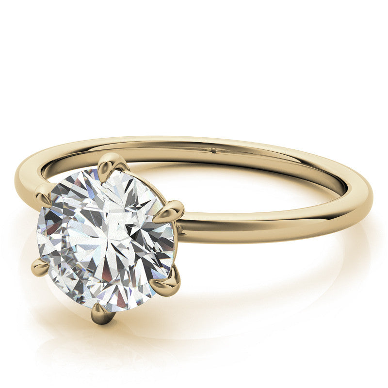 Round Brilliant Moissanite Petite Solitaire Ring