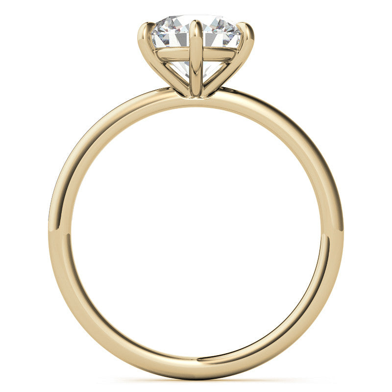 Round Brilliant Moissanite Petite Solitaire Ring