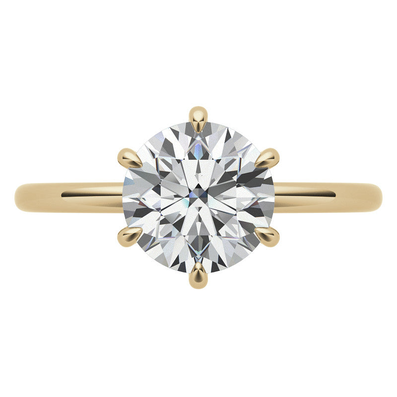 Round Brilliant Moissanite Petite Solitaire Ring