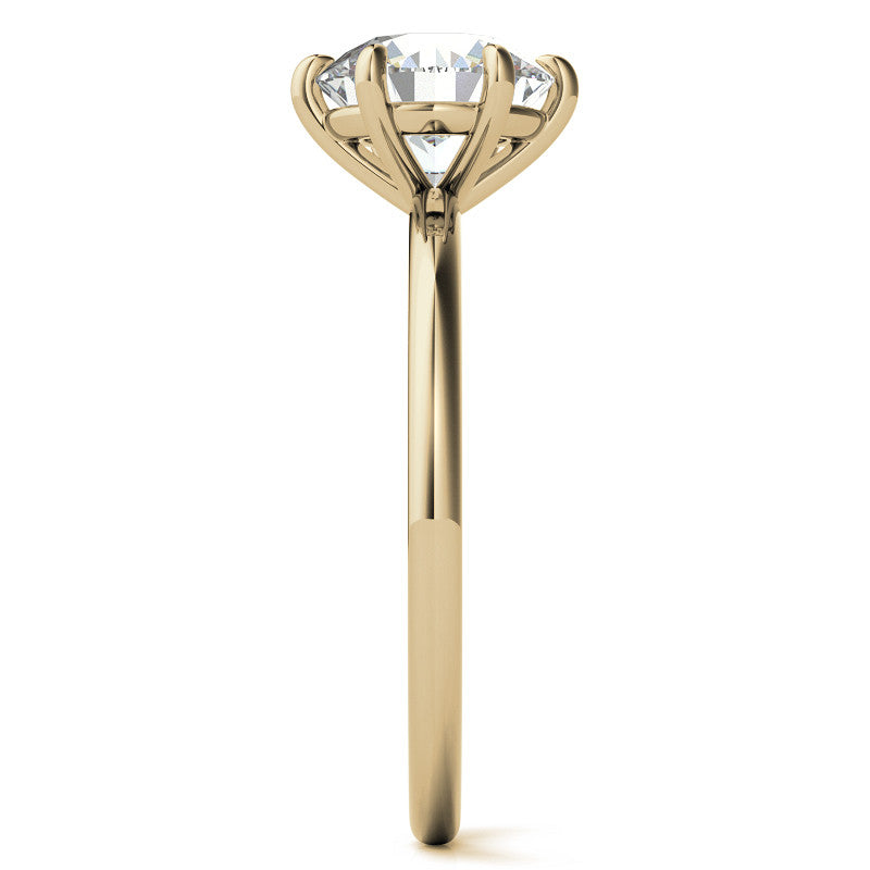 Round Brilliant Moissanite Petite Solitaire Ring