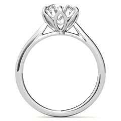 6-Prong Tulip Prong Round Brilliant Moissanite Solitaire Ring