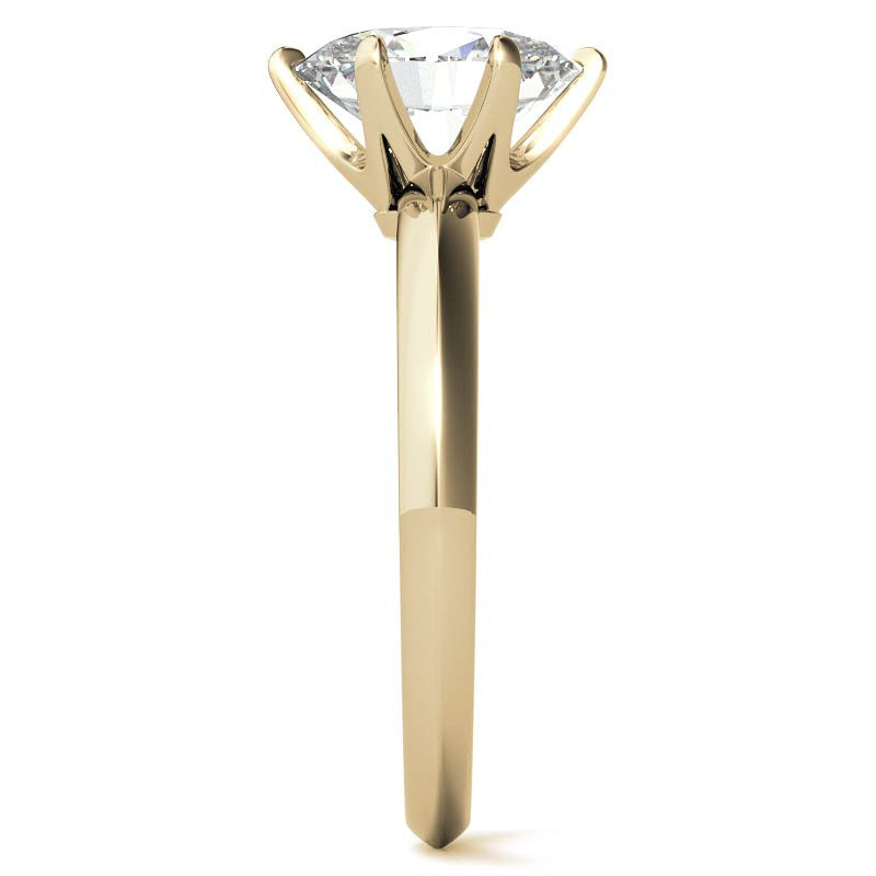 Knife-edge Oval Moissanite Solitaire Ring