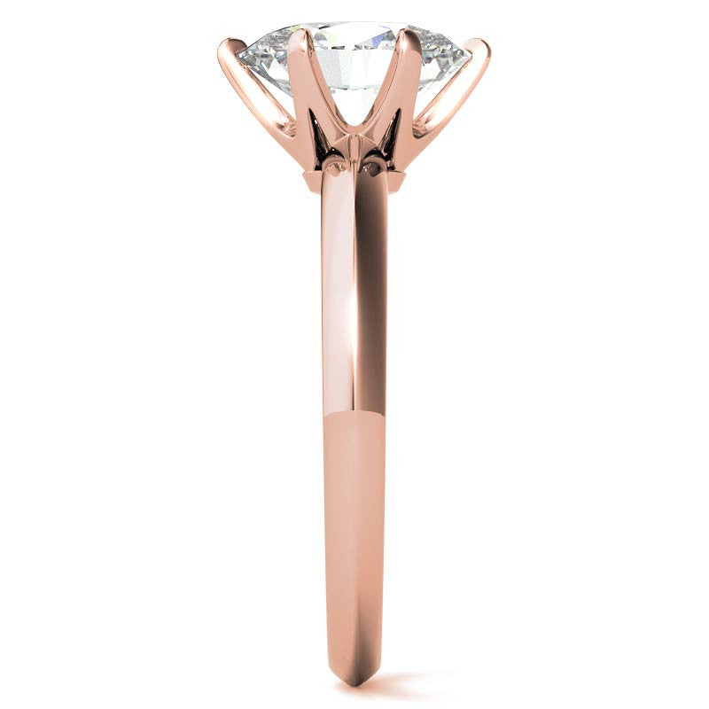 Knife-edge Oval Moissanite Solitaire Ring