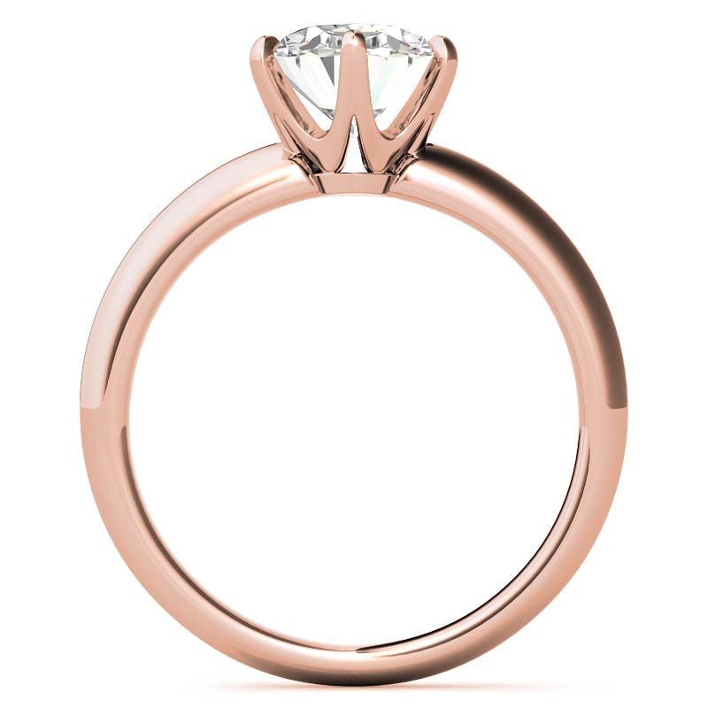Knife-edge Oval Moissanite Solitaire Ring