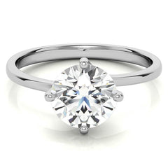 Round Brilliant Moissanite N-E-S-W Solitaire Ring