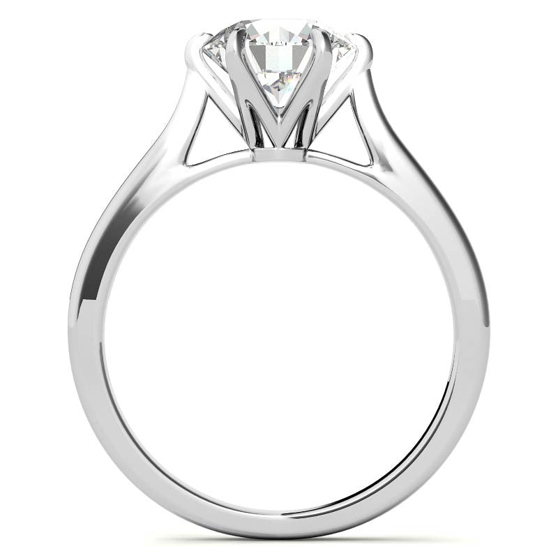 Round HA 6-Prong Cathedral Moissanite Solitaire Ring