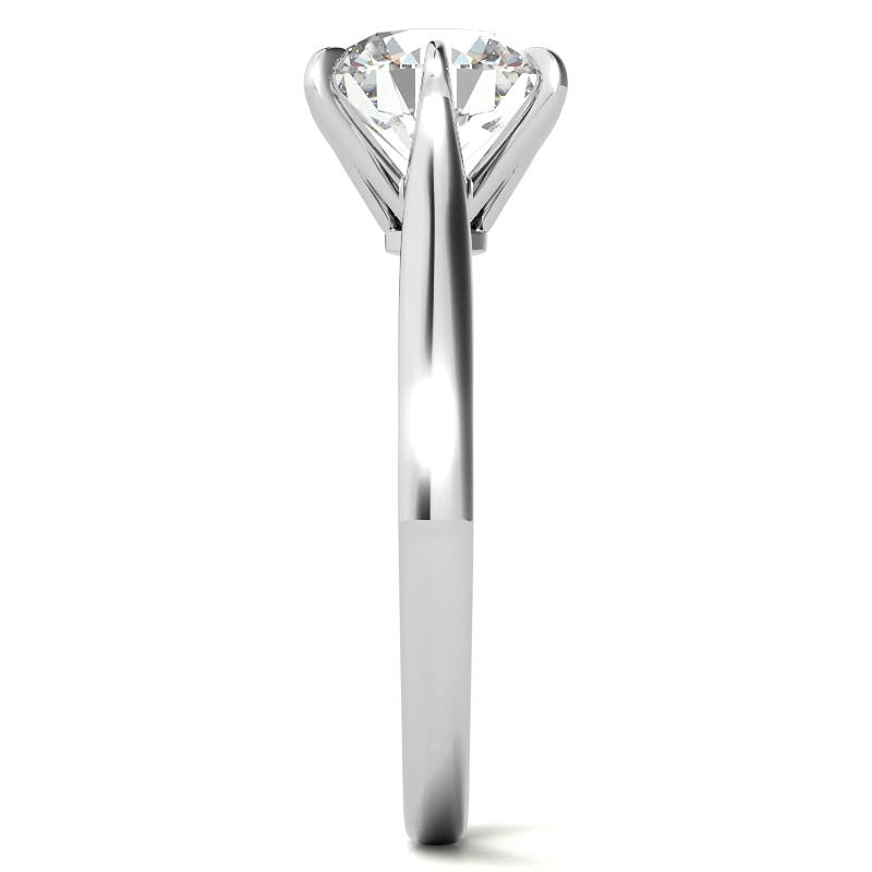 Round HA 6-Prong Cathedral Moissanite Solitaire Ring