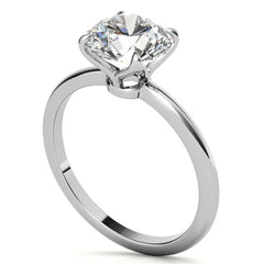 Low Set 4-Prong Moissanite Solitaire Ring with Tulip Prongs