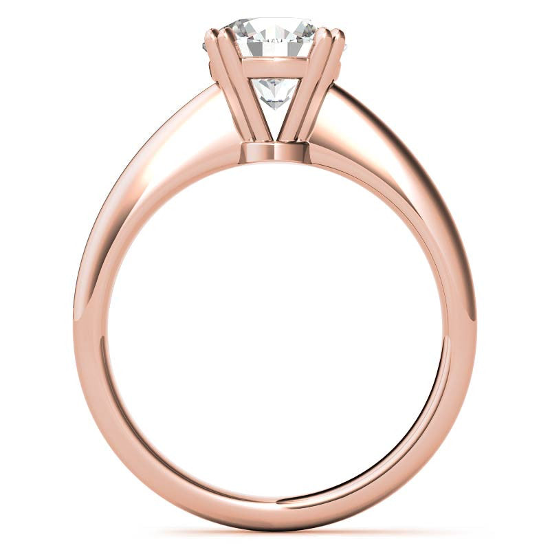 Round Double Prong Wider Set Moissanite Solitaire Ring