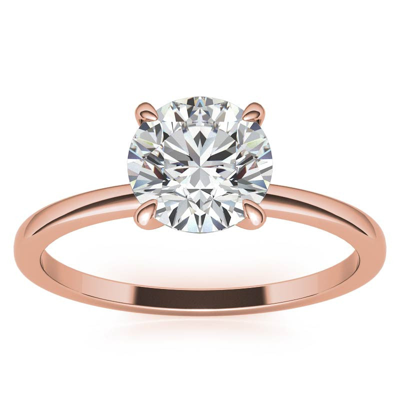 Petite Round Brilliant Moissanite Solitaire ring